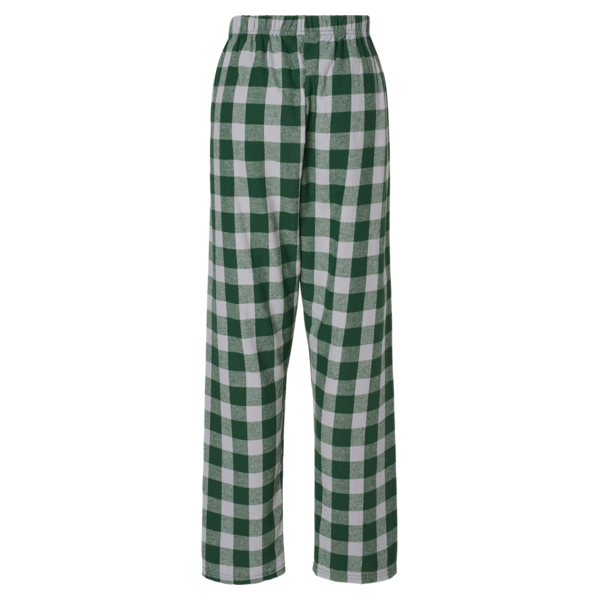 Boxercraft Women's Haley Flannel Pants, Green / Oxford Buffalo / Oxford Buffalo, Back view