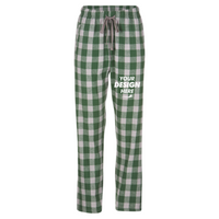 Boxercraft Women's Haley Flannel Pants, Green / Oxford Buffalo / Oxford Buffalo, Front view, Mockup