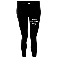Boxercraft Women’s Love ’Em Leggings, Black, Front view, Mockup