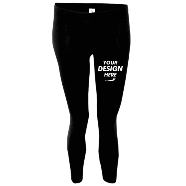 Boxercraft Women’s Love ’Em Leggings, Black, Front view, Mockup