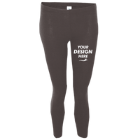 Boxercraft Women’s Love ’Em Leggings, Charcoal, Front view, Mockup