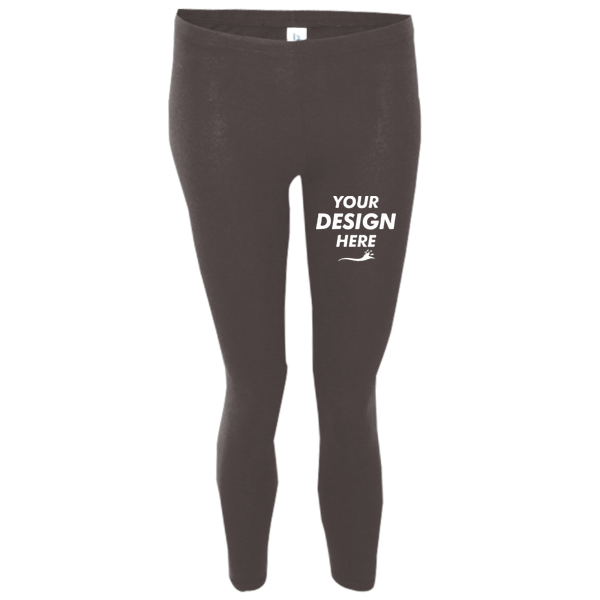 Boxercraft Women’s Love ’Em Leggings, Charcoal, Front view, Mockup