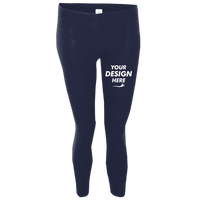 Boxercraft Women’s Love ’Em Leggings, Navy, Front view, Mockup