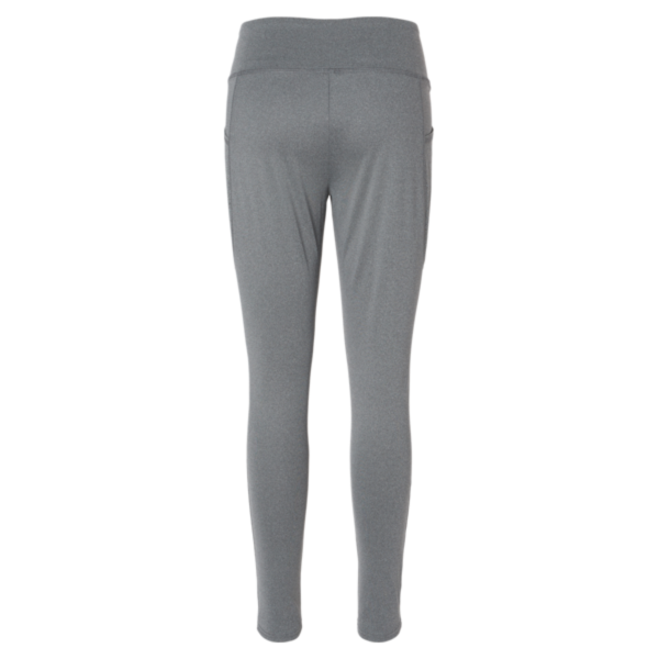 Boxercraft Women's Luna Leggings, Slate Heather, Back view