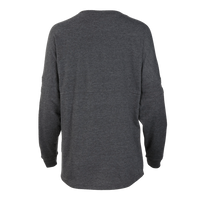 Boxercraft Women's Pom Pom Long Sleeve Jersey T-Shirt, Charcoal / Charcoal / Charcoal, Back view