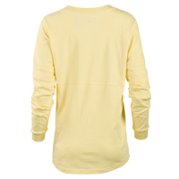Boxercraft Women's Pom Pom Long Sleeve Jersey T-Shirt, Daffodil / Daffodil / Daffodil, Back view