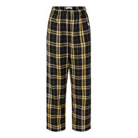 Boxercraft Youth Flannel Pants, Black / Gold, Front view