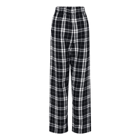 Boxercraft Youth Flannel Pants, Black / white, Back view