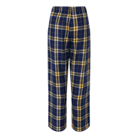 Boxercraft Youth Flannel Pants, Navy / Gold, Back view