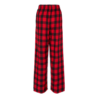 Boxercraft Youth Flannel Pants, Red / Black Buffalo, Back view