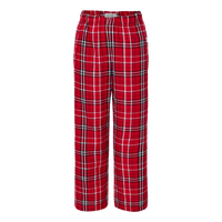 Boxercraft Youth Flannel Pants, Red / white, Front view