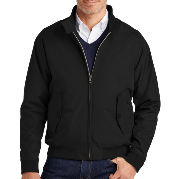 Brooks Brothers Bomber Jacket, Deep Black, Front view