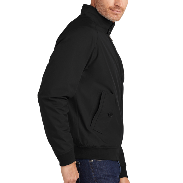 Brooks Brothers Bomber Jacket, Deep Black, Right Sleeve view