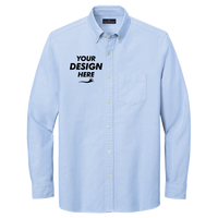 Brooks Brothers Casual Oxford Cloth Shirt, Newport Blue, Front view, Mockup