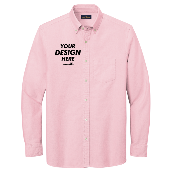 Brooks Brothers Casual Oxford Cloth Shirt, Soft Pink, Front view, Mockup