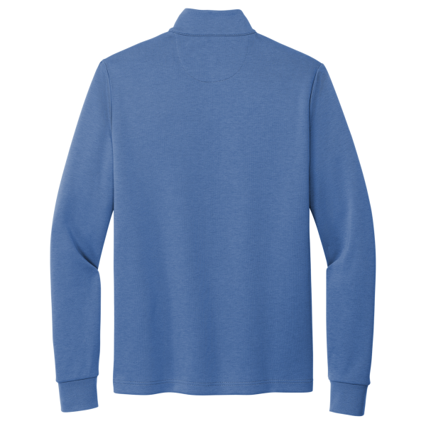 Brooks Brothers Double Knit 1/4 Zip, Charter Blue, Back view