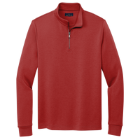 Brooks Brothers Double Knit 1/4 Zip, Rich Red, Front view