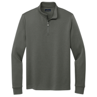 Brooks Brothers Double Knit 1/4 Zip, Windsor Grey, Front view