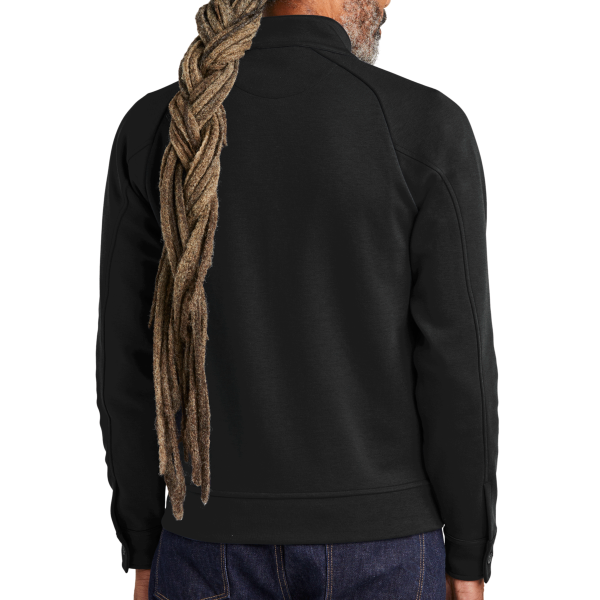 Brooks Brothers Double Knit Full Zip, Deep Black, Back view