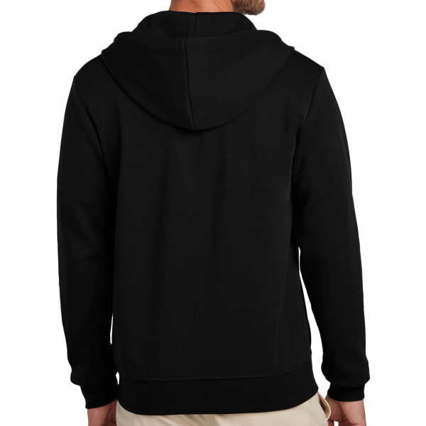 Brooks Brothers Double Knit Full Zip Hoodie, Deep Black, Back view