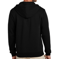 Brooks Brothers Double Knit Full Zip Hoodie, Deep Black, Back view