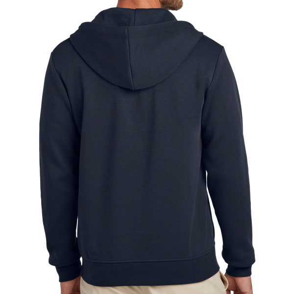 Brooks Brothers Double Knit Full Zip Hoodie, Night Navy, Back view