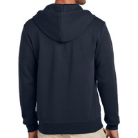 Brooks Brothers Double Knit Full Zip Hoodie, Night Navy, Back view