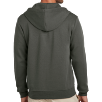 Brooks Brothers Double Knit Full Zip Hoodie, Windsor Grey, Back view