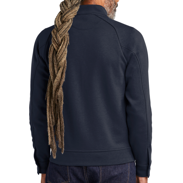 Brooks Brothers Double Knit Full Zip, Night Navy, Back view