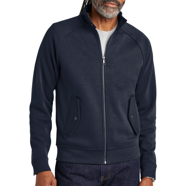Brooks Brothers Double Knit Full Zip, Night Navy, Front view