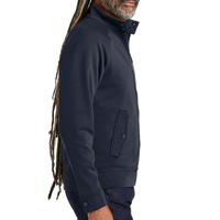 Brooks Brothers Double Knit Full Zip, Night Navy, Right Sleeve view
