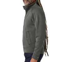 Brooks Brothers Double Knit Full Zip, Windsor Grey, Left Sleeve view