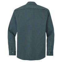 Brooks Brothers Tech Stretch Patterned Shirt, Dark Pine Multi Check / Dark Pine Multi Check, Back view