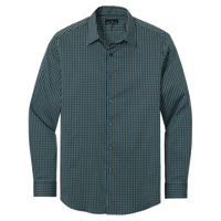 Brooks Brothers Tech Stretch Patterned Shirt, Dark Pine Multi Check / Dark Pine Multi Check, Front view