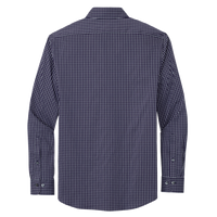 Brooks Brothers Tech Stretch Patterned Shirt, Navy Blazer Multi Check / Navy Blazer Multi Check, Back view