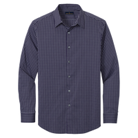 Brooks Brothers Tech Stretch Patterned Shirt, Navy Blazer Multi Check / Navy Blazer Multi Check, Front view