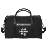 Brooks Brothers Wells Duffel, Black, Front view, Mockup