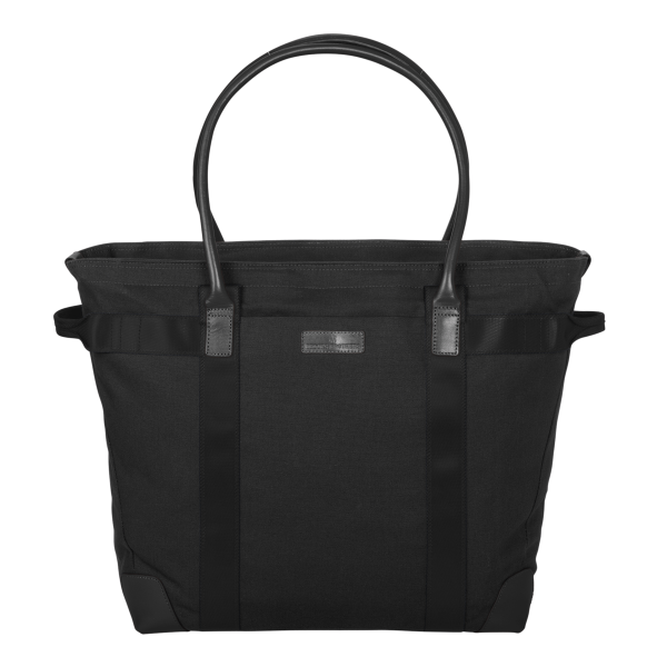 Brooks Brothers Wells Laptop Tote, Black, Front view