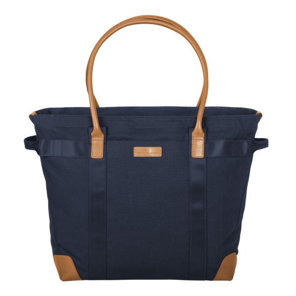 Brooks Brothers Wells Laptop Tote, Navy Blazer, Front view