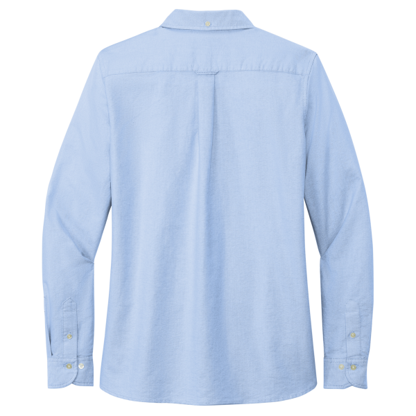 Brooks Brothers Women's Casual Oxford Cloth Shirt, Newport Blue, Back view