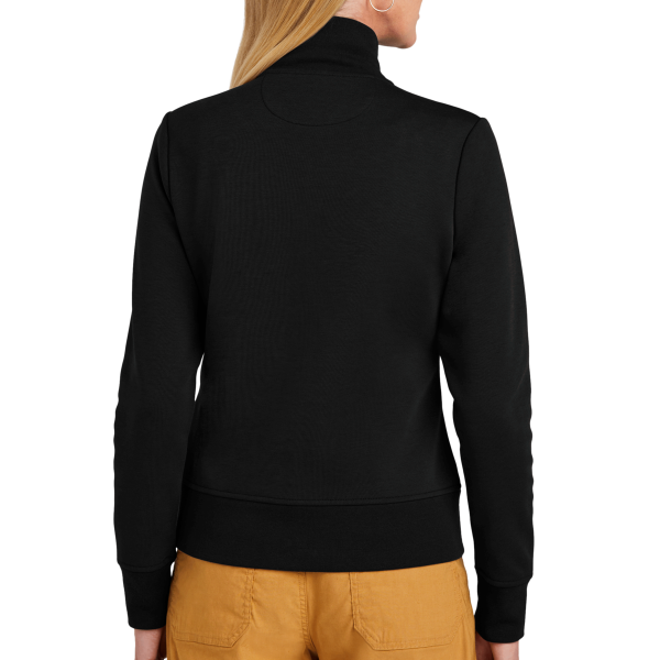 Brooks Brothers Women's Double Knit Full Zip, Deep Black, Back view