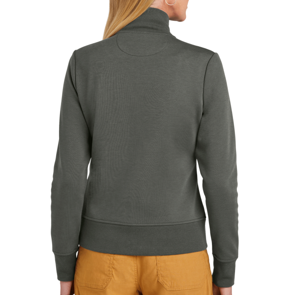 Brooks Brothers Women's Double Knit Full Zip, Windsor Grey, Back view