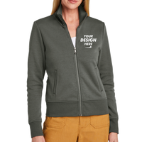 Brooks Brothers Women's Double Knit Full Zip, Windsor Grey, Front view, Mockup