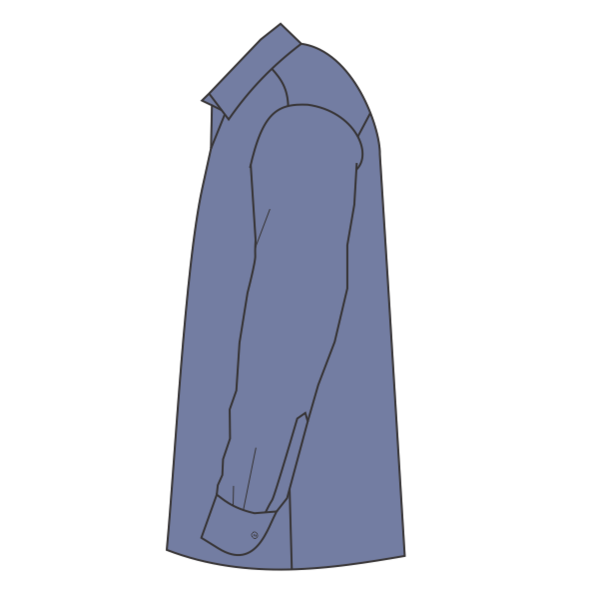 Brooks Brothers Wrinkle Free Stretch Nailhead Shirt, Cobalt Blue / Cobalt Blue, Left Sleeve view