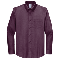 Brooks Brothers Wrinkle Free Stretch Nailhead Shirt, Navy Blazer / Vintage Port, Front view
