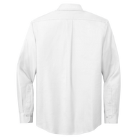 Brooks Brothers Wrinkle Free Stretch Nailhead Shirt, White / White, Back view