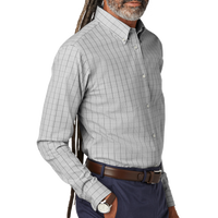 Brooks Brothers Wrinkle Free Stretch Patterned Shirt, Shadow Grey, Right Sleeve view
