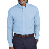 Brooks Brothers Wrinkle Free Stretch Pinpoint Shirt, Newport Blue, Front view