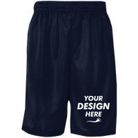 C2 Sport Men's Mesh 9" Shorts, Navy, Front view, Mockup