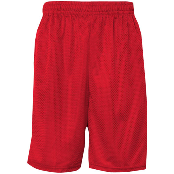 C2 Sport Men's Mesh 9" Shorts, Red, Front view